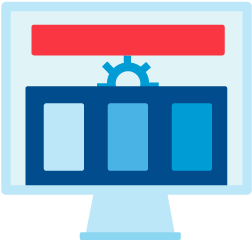 Illustration of custom website